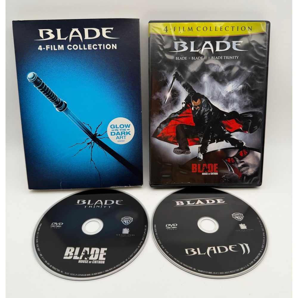Blade 4-Film Collection DVD Wesley Snipes Glow in the Dark Art Slipcover N071